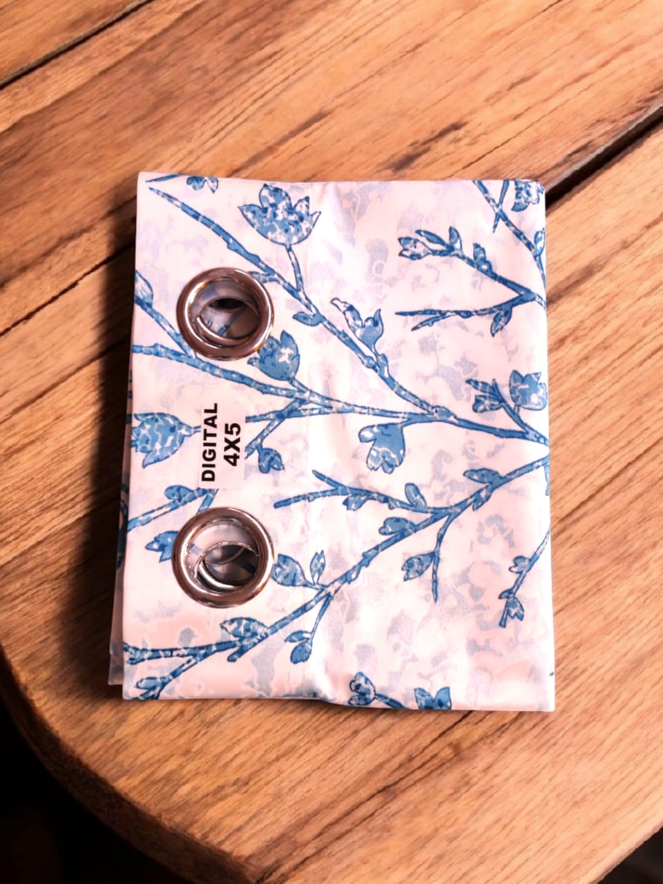 Moonstone Turquoise  Silken Bloom Trio curtains set of 3 pieces - Image 2