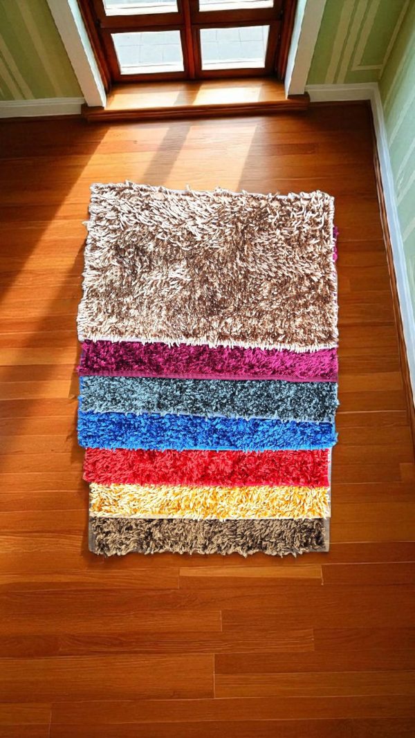 FANCY GLOSSY ANTISKID MICROFIBRE BATH FOOTMAT - Image 8