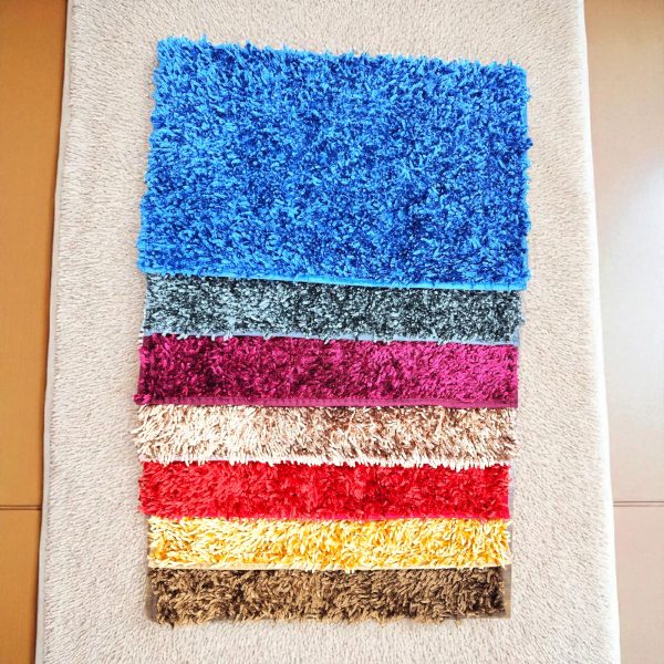 FANCY GLOSSY ANTISKID MICROFIBRE BATH FOOTMAT - Image 5