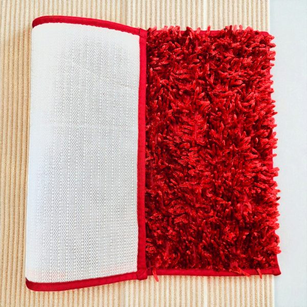 FANCY GLOSSY ANTISKID MICROFIBRE BATH FOOTMAT - Image 11