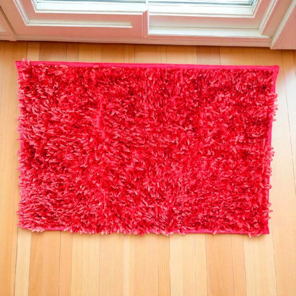 FANCY GLOSSY ANTISKID MICROFIBRE BATH FOOTMAT - Image 9