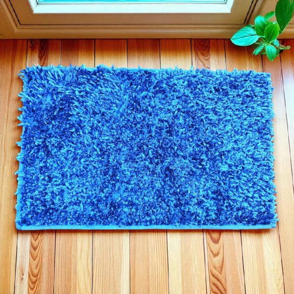FANCY GLOSSY ANTISKID MICROFIBRE BATH FOOTMAT