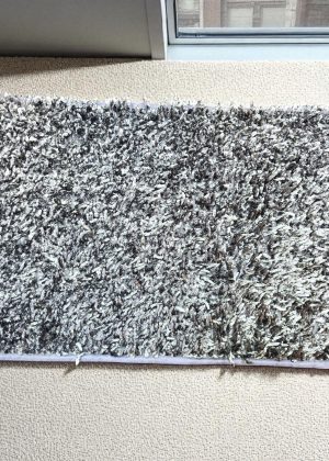 FANCY GLOSSY ANTISKID MICROFIBRE BATH FOOTMAT