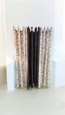 Silken Bloom Trio Curtain Set of 3 - Brown