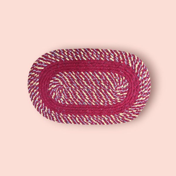 Footmat Glitter Chamki Oval Cotton Set of 5 - Image 7